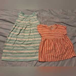 Baby Girl Bundle: Old Navy Striped Dress & Garanimals Peplum Top 18-24M